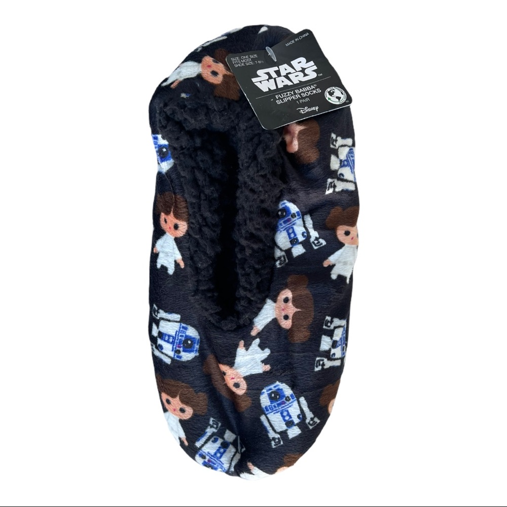 Disney’s Star Wars Fuzzy Babba Slipper Socks | OS Fits Most (7-9.5) | DEADSTOCK